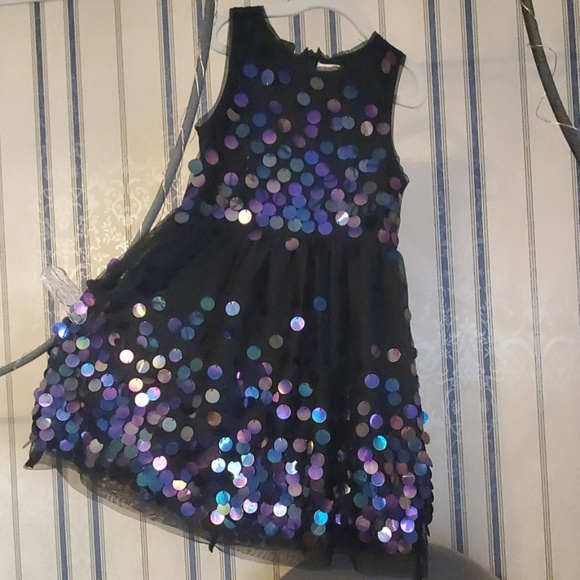cat and jack black sequin dress